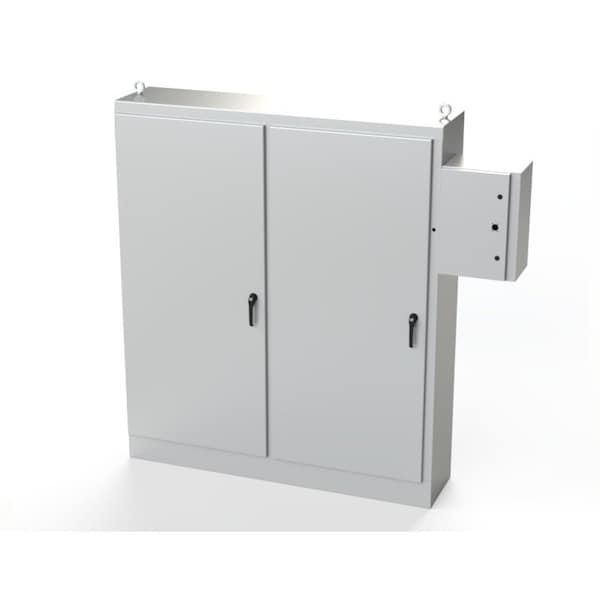 3 Point Latch with Padlock Handle Electrical Enclosures, 90 in H, 18 in D, 77-3/4 in W